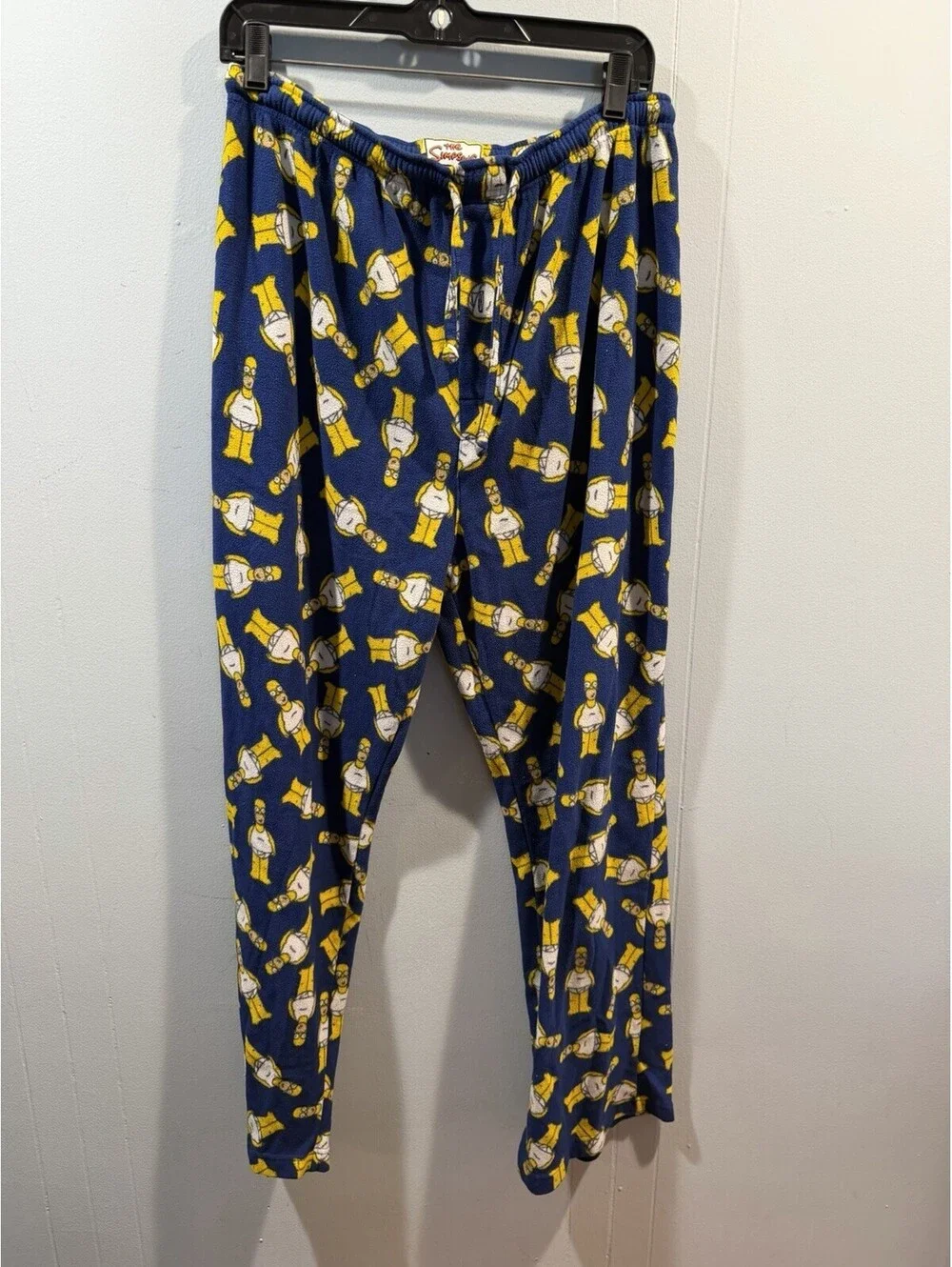 Mens The Simpsons Pajama Pants Size Large Blue Homer Print